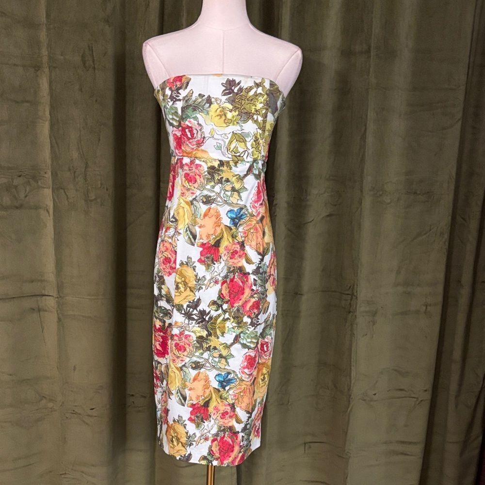 Alice + Olivia Multicolor Strapless Dress, US2